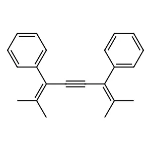 Benzene, 1,1'-[1,4-bis(1-methylethylidene)-2-butyne-1,4-diyl]bis- structure