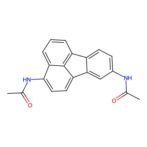 N-(4-acetamidofluoranthen-8-yl)acetamide structure