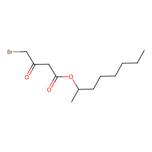2-Octyl-gamma-bromoacetoacetate structure