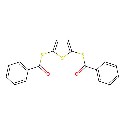 Thiophene, 2,5-di(benzoylthio)- structure