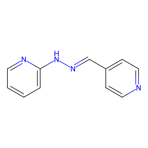 N-(4-pyridylmethyleneamino)pyridin-2-amine structure