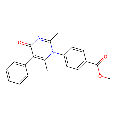 Methyl 4-(2,6-dimethyl-4-oxo-5-phenyl-1(4H)-pyrimidinyl)benzoate structure
