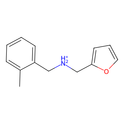 Furan-2-ylmethyl-[(2-methylphenyl)methyl]azanium structure