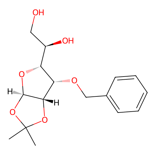 (R)-1-((3aR,5R,6S,6aS)-6-(Benzyloxy)-2,2-dimethyltetrahydrofuro[2,3-d][1,3]dioxol-5-yl)ethane-1,2-diol structure