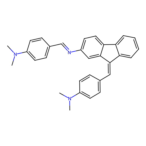 9-[4-(dimethylamino)benzylidene]-n-{(e)-[4-(dimethylamino)phenyl]methylidene}-9h-fluoren-2-amine structure