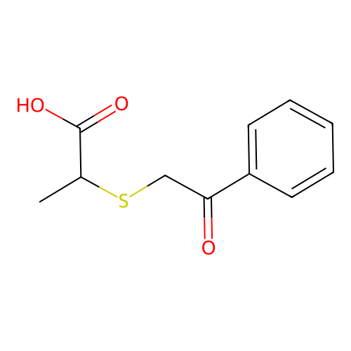 2-(2-Oxo-2-phenylethylthio)propanoic acid structure
