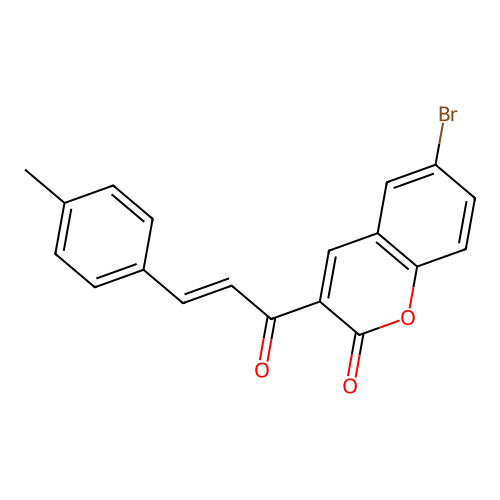 6-bromo-3-[(2E)-3-(4-methylphenyl)prop-2-enoyl]-2H-chromen-2-one structure