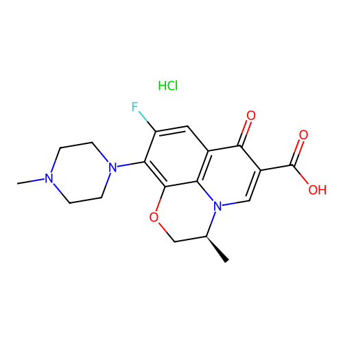 Levofloxacin hydrochloride structure