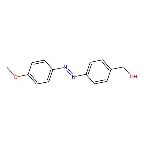 Benzenemethanol, 4-[(4-methoxyphenyl)azo]- structure
