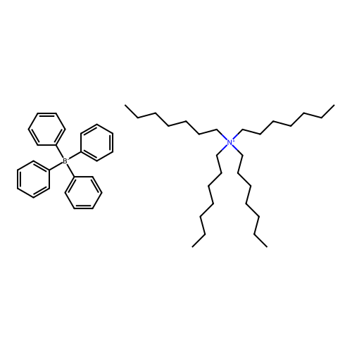 Tetraheptylammonium tetraphenylborate structure