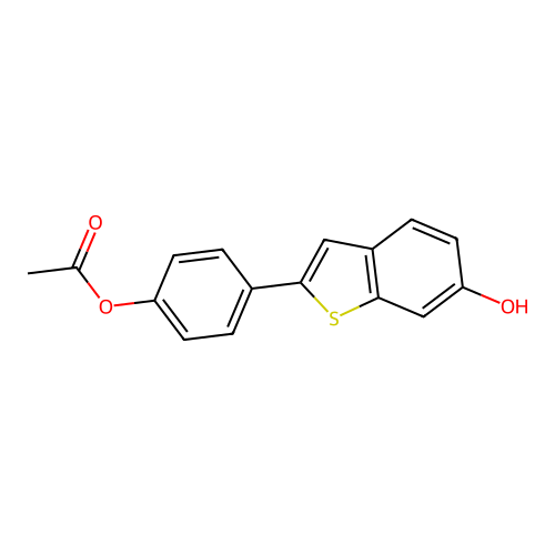 4-(6-Hydroxybenzo[b]thiophen-2-yl)phenyl acetate structure