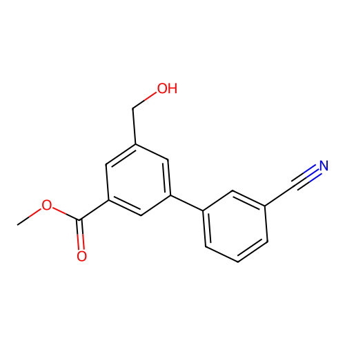 Methyl 3-(3-cyanophenyl)-5-(hydroxymethyl)benzoate structure