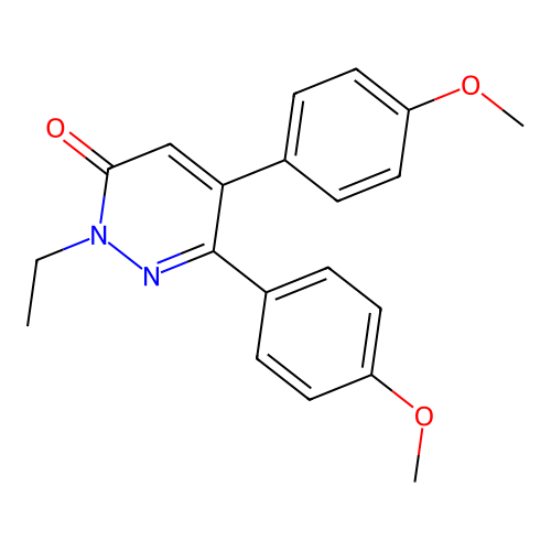 3(2H)-Pyridazinone, 2-ethyl-5,6-bis(4-methoxyphenyl)- structure