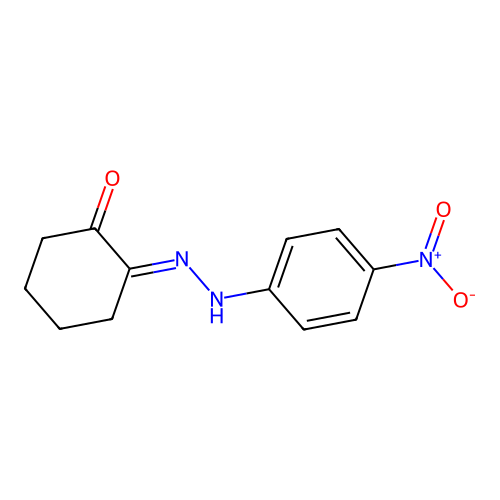 Cyclohexane-1,2-dione (4-nitrophenyl)hydrazone structure