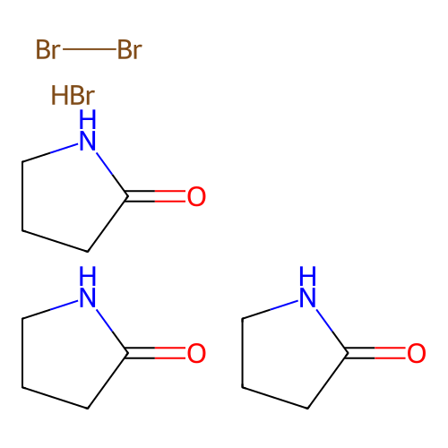 Pyrrolidin-2-one (hydrogen tribromide) structure