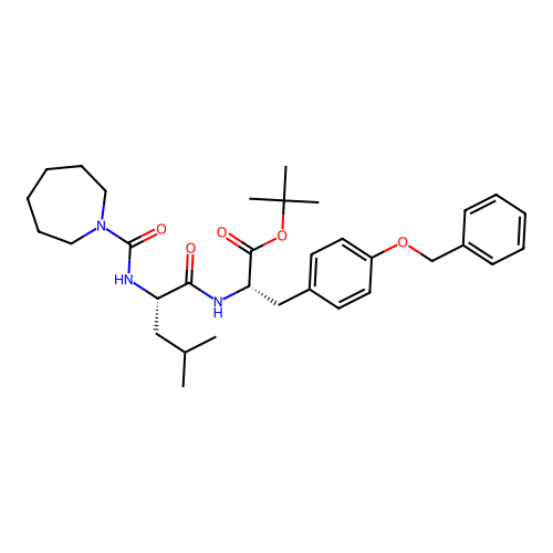 L-Tyrosine, N-((hexahydro-1H-azepin-1-yl)carbonyl)-L-leucyl-O-(phenylmethyl)-, 1,1-dimethylethyl ester structure