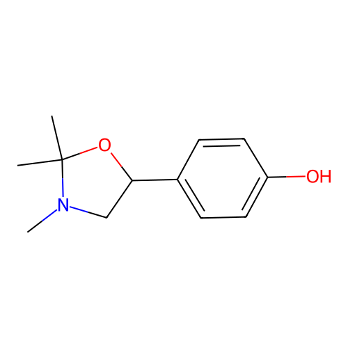 4-(2,2,3-Trimethyl-1,3-oxazolidin-5-yl)phenol structure