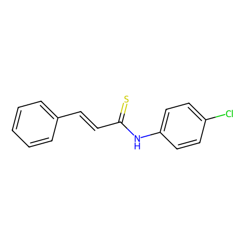 N-(4-氯苯基)-3-苯基-2-丙烯硫代酰胺 structure
