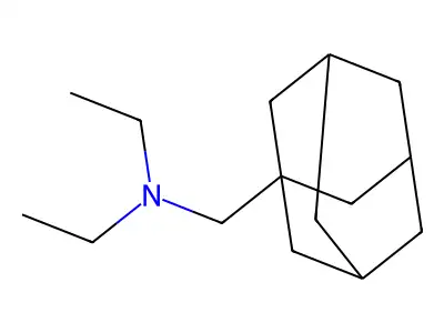 N-(1-adamantylmethyl)-N-ethyl-ethanamine structure