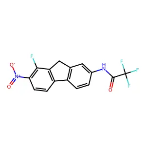 2,2,2-trifluoro-N-(8-fluoro-7-nitro-9H-fluoren-2-yl)acetamide structure