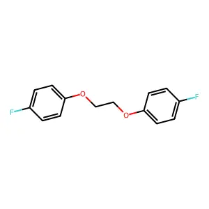 1,1'-[Ethane-1,2-diylbis(oxy)]bis(4-fluorobenzene) structure