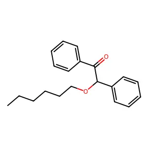 Ethanone, 2-(hexyloxy)-1,2-diphenyl- structure