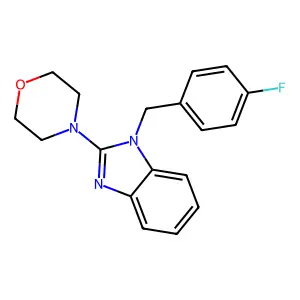 1-(4-fluorobenzyl)-2-morpholino-1H-benzo[d]imidazole structure