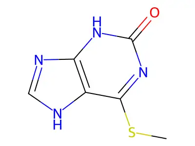 6-methylsulfanyl-3,7-dihydropurin-2-one structure