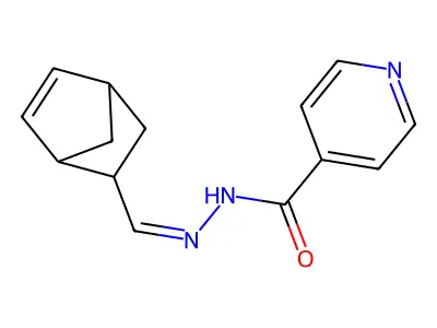 N-(2-bicyclo[2.2.1]hept-5-enylmethylideneamino)pyridine-4-carboxamide structure