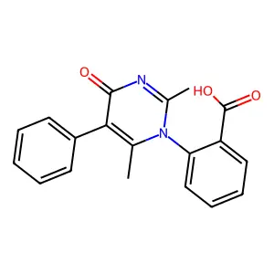 2-(2,6-Dimethyl-4-oxo-5-phenylpyrimidin-1-yl)benzoic acid structure