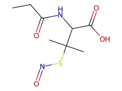 S-Nitroso-N-propionyl-D,L-penicillamine structure