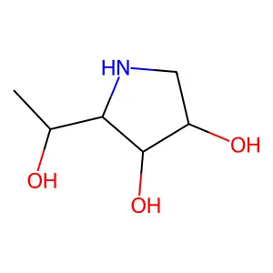 (2S, 3R, 4S)-2-[(1S)-1-Hydroxyethyl]-3, 4-pyrrolidinediol structure