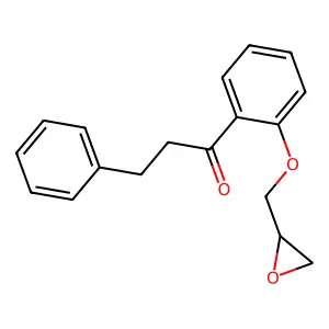 2'-(Oxiranylmethoxy)-3-phenylpropiophenone structure