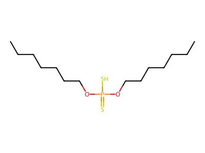 O,O-Diheptyl dithiophosphoric acid structure
