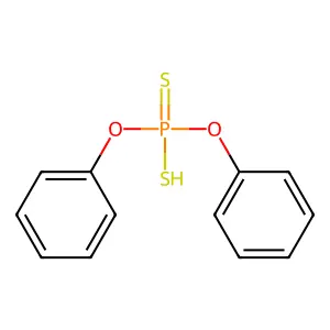 O,O-Diphenyl hydrogen phosphorodithioate structure