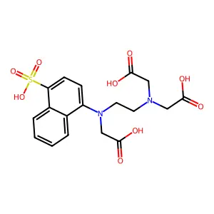 2,2'-((2-((Carboxymethyl)(4-sulfonaphthalen-1-yl)amino)ethyl)azanediyl)diacetic acid structure