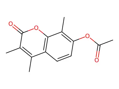 3,4,8-trimethyl-2-oxo-2H-chromen-7-yl acetate structure
