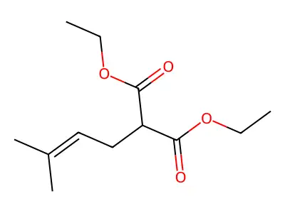 Diethyl (3-methylbut-2-enyl)malonate structure