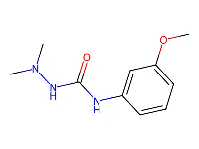4-(M-Anisyl)-1,1-dimethylsemicarbazide structure