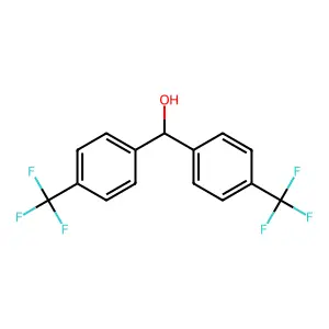 Bis[4-(trifluoromethyl)phenyl]methanol structure