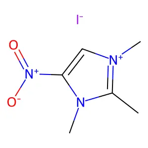 Imidazolium, 1,2,3-trimethyl-5-nitro-, iodide structure