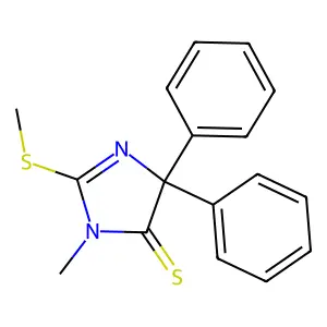 2-Imidazoline-5-thione, 1-methyl-2-(methylthio)-4,4-diphenyl- structure