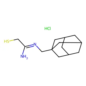 Acetamidine, N-(1-adamantylmethyl)-2-mercapto-, hydrochloride structure