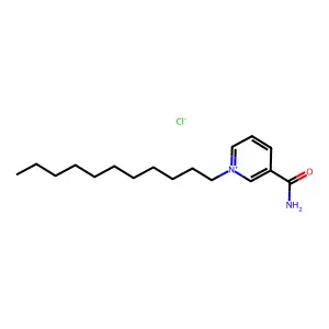 Pyridinium, 3-carbamoyl-1-undecyl-, chloride structure