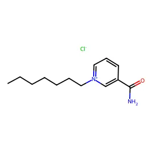 Pyridinium, 3-carbamoyl-1-heptyl-, chloride structure