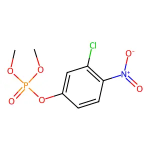 Phosphoric acid, 3-chloro-4-nitrophenyl dimethyl ester structure