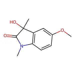 1,3-Dimethyl-3-hydroxy-5-methoxyoxindole structure