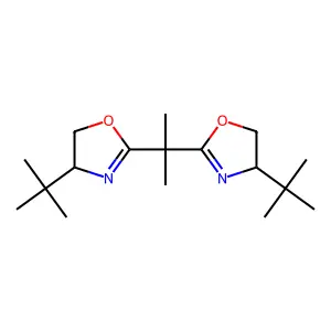 (S,S)-(-)-2,2'-Isopropylidenebis(4-tert-butyl-2-oxazoline) structure