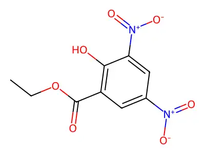 Ethyl 2-hydroxy-3,5-dinitrobenzoate structure