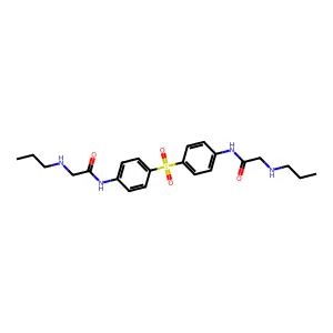 2-(propylamino)-N-[4-[4-[[2-(propylamino)acetyl]amino]phenyl]sulfonylphenyl]acetamide structure